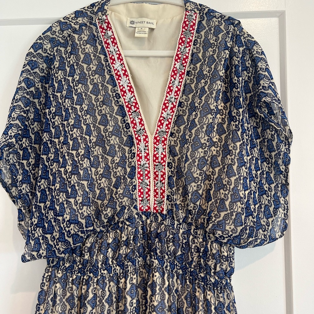 Vineet Bahl Anthropologie Oda Embroidered Dress